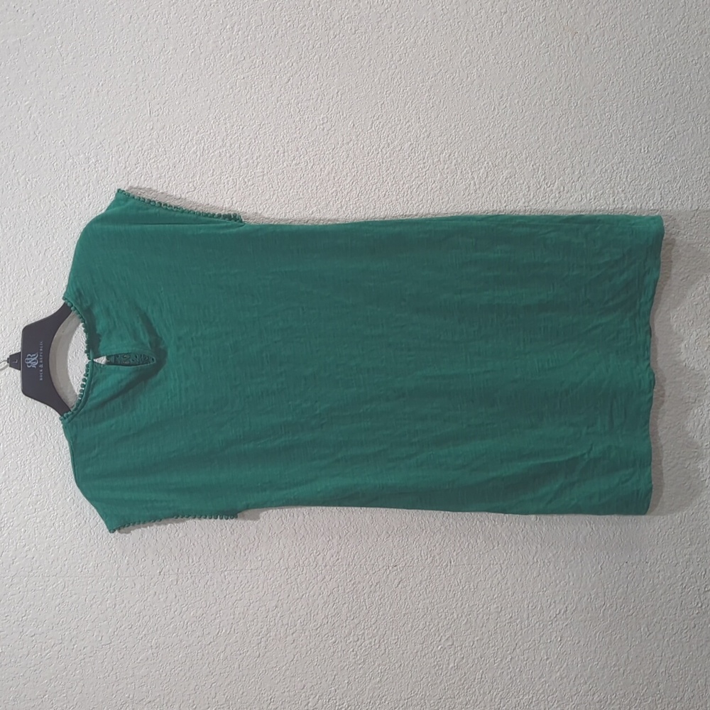 Boden Women's Emerald Green Cotton Cutwork T Shirt Dress - Picture 7 of 8